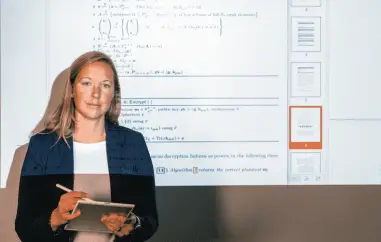 Antonia Wachter-Zeh, Professor of Coding and Cryptography; Facr-Zeh was photographed in the chair building on the TUM campus downtown Norgdelaende N3, on September 17th, 2021; Photo: Astrid Eckert, TU